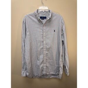 Ralph Lauren Men's Classic Fit Plaid Button Down Shirt Long Sleeve XL